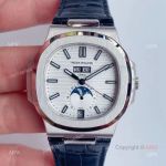 Swiss Replica Patek Philippe Nautilus Watch For Sale - White Dial Moonphase Watch